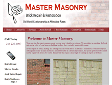 Tablet Screenshot of mastermasonry.com